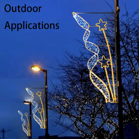 Al Aire Libre impermeable LED 2D patrón grande Navidad paisaje decoración iluminación IP65 Cruz calle motivo luz Navidad poste