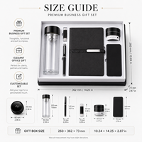 Set Mug Kaca Dinding Ganda Mewah Terbaru: Payung + Botol Kaca Kristal + Notebook + Flash Drive USB + Pulpen + Speaker + Power Bank