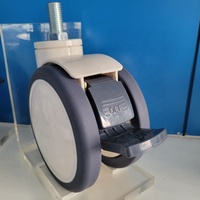 TPE Double Twin Wheel Castor 5 pouces Bébé Poussette Civière Lit D'hôpital Roulette Roue