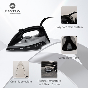 Fer à repasser à vapeur <span class=keywords><strong>professionnel</strong></span> avec semelle en céramique à arrêt automatique, noir, 2000W, fonction <span class=keywords><strong>de</strong></span> nettoyage, en stock - Product Image 1