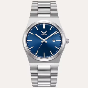 Reloj de Pulsera Clásico de Acero con Correa de Acero, Resistente al Agua, con Esfera Única con Diseño de Rayos de Sol y Calendario, Relojes de Cuarzo de Lujo para Hombre, Marcas de Relojes de Pulsera OEM - Product Image 1