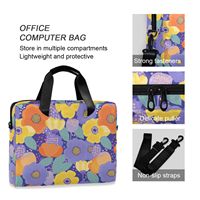 Portable Polyester Book Sleeve Conception Personnalisée Fleur Filles Étanche Mince Laptop Sleeve Bag 16 pouces Ordinateur Portables Sac
