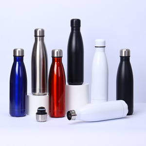 500ml Stainless Steel Eco-Friendly Water Bottle <b>Double</b>-<b>Walled</b> Vacuum Insulated Sweat-Proof Travel Outdoor Camping Lid Drink - Product Image 1