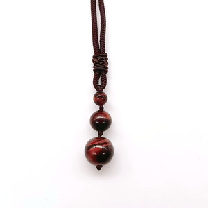 Pernyataan kalung tali dapat diatur, Kalung liontin <span class=keywords><strong>Amethyst</strong></span> alami 16mm mata harimau liontin kalung hadiah untuk wanita - Product Image 4