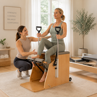 Chaise Wunda en bois d'érable Celux, portable, réglable, pour Pilates, stabilité, santé, équilibre corporel, exercice, fitness, studio, salle de sport, club