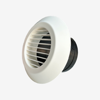 Grille de ventilation intérieure moderne pour système de climatisation, en plastique ABS, ronde, épaissie, à lamelles droites, pour air frais