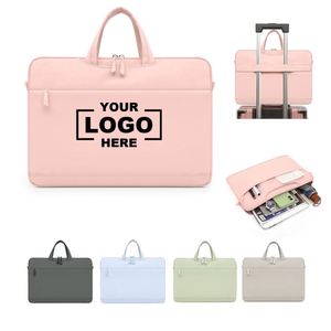 Sac fourre-tout pour ordinateur portable en polyester Oxford léger et durable avec logo personnalisé, design multi-poches imperméable, sangle détachable pour les professionnels - Product Image 1