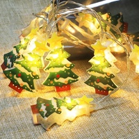 Weihnachtsmann-förmige LED-Lichterkette, warmweiße Kupferdraht-Außenbeleuchtung für Innenräume, Weihnachtsbaum, Heim- und Partydekoration