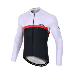Maillot de cyclisme sur route à manches longues, respirant, protection UV, style tissu personnalisable, design haute visibilité, printemps-automne - Product Image 3