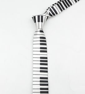 Corbata de guitarra de piano para hombres, mujeres y niños, corbata de poliéster con estampado a rayas, accesorios de regalo para fiesta de Cosplay - Product Image 3