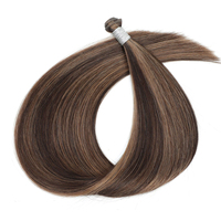 Extensions de cheveux russes fines et invisibles Genius Weft, double épaisseur, en cheveux humains