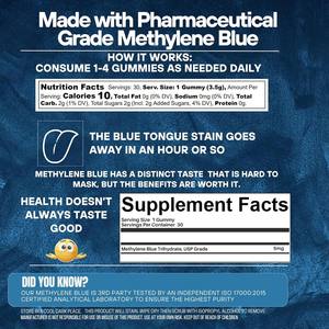 Çin OEM özel etiket özel Falvor Methylen mavi Gummies 1% beyin sağlığı diyet gıda sınıfı benim mavi Gummies takviyesi - Product Image 6