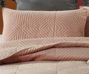 Trapuntino da letto in velluto lavabile in poliestere con decorazioni geometriche ad ultrasuoni, personalizzato, di lusso, moderno, per ragazza, accogliente, per casa e hotel - Product Image 6