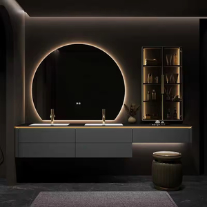 Francese antico Vintage elegante <span class=keywords><strong>bagno</strong></span> contemporaneo vanità specchio Led mobili <span class=keywords><strong>da</strong></span> <span class=keywords><strong>bagno</strong></span> <span class=keywords><strong>con</strong></span> doppio lavello - Product Image 2