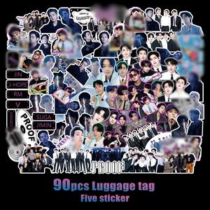 Sticker Adhesivo Decorativo de Papel para Equipaje KPOP de Bangtan Boys al Por Mayor con JUNGKOOK V JIMIN JIN SUGA <span class=keywords><strong>J</strong></span>-<span class=keywords><strong>HOPE</strong></span> <span class=keywords><strong>RM</strong></span> - Product Image 2