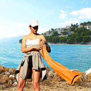 ผ้าขนหนูสำหรับเล่นกีฬา น้ำหนักเบา พิมพ์ลาย แห้งเร็ว ซึมซับเหงื่อ ไม่ซีดจาง โพลีเอสเตอร์ สีพื้น สำหรับโยคะ วิ่ง เดินป่า  รับสกรีนโลโก้ - Product Image 3