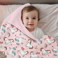 Manta de Bebé de Doble Capa de Felpa Personalizada al por Mayor, Manta de Unicornio con Puntos de Minky para Niños, Manta de Bebé con Puntos en Relieve