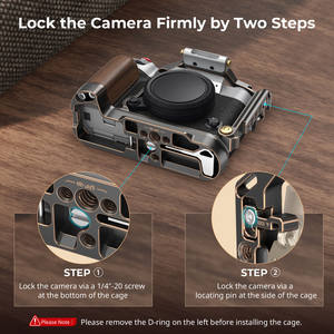 Pour Smallrig X-T50 Cage de caméra pour <span class=keywords><strong>Fujifilm</strong></span> X-T50 plaque de dégagement rapide trépied de Type Arca en alliage d'aluminium bois étui complet pour appareil photo - Product Image 2