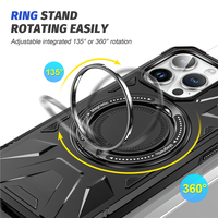 Casing ponsel Kickstand mewah untuk iPhone 15 pro max dudukan cincin putar untuk iphone 11 casing ponsel dengan sandaran