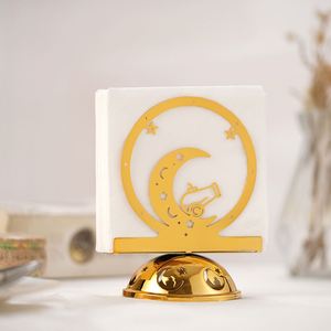 ที่ใส่กระดาษทิชชูรูปเหล็กสำหรับเทศกาลอีด รอมฎอน ของตกแต่งโต๊ะทำงาน งานฝีมือโลหะสำหรับงานเลี้ยงฉลองมูบารัค ของตกแต่งโต๊ะทำงาน - Product Image 2