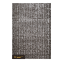 Tapis shaggy de luxe LandScopeTech, 25 mm de hauteur de poils, anthracite, moelleux, écologique, tapis belge Wilton, isolation acoustique