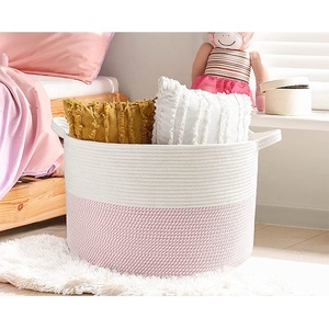 Panier à <span class=keywords><strong>linge</strong></span> sale extra large en <span class=keywords><strong>corde</strong></span> de coton écologique tressé avec poignée - Product Image 2