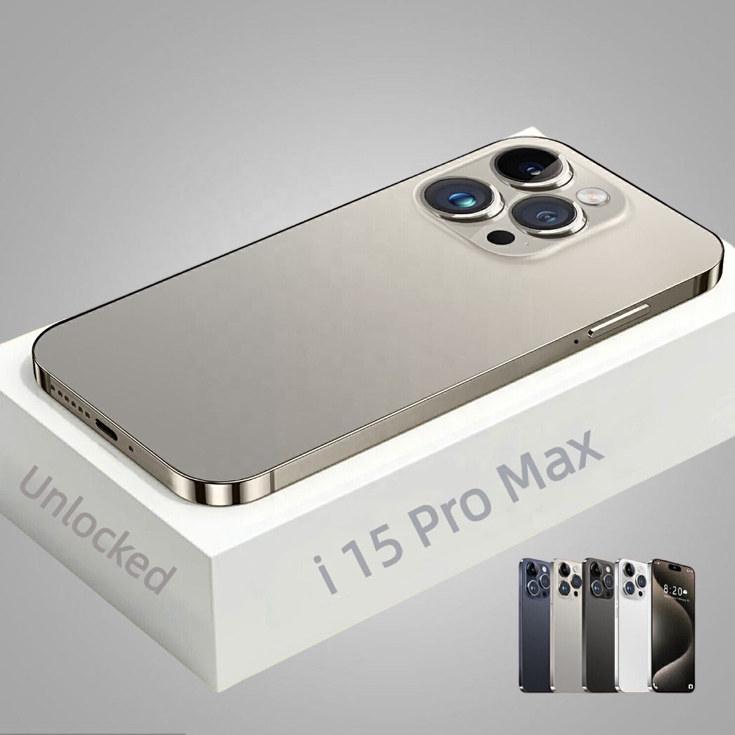 Новый оригинальный мобильный телефон i 15 Pro Max разблокированный 16 ГБ + 512 ГБ большой сенсорный экран Type-C Быстрая зарядка игровые мобильные телефоны