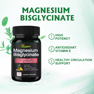 Complément alimentaire sportif à base de <span class=keywords><strong>bisglycinate</strong></span> de magnésium et de zinc 300 mg 500 mg, capsules de <span class=keywords><strong>bisglycinate</strong></span> de magnésium, marque privée OEM/ODM - Product Image 3
