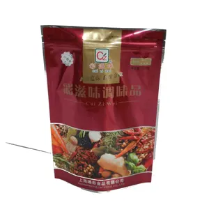 定制印刷立式香料食品包装小袋可重新密封包装袋embalage alimentaire doypack小袋