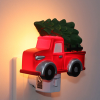 Veilleuse LED pour véhicule en forme de sapin de Noël, en ABS et verre, sans danger pour les enfants, décoration de salon, cadeau personnalisé pour voiture, vente en gros