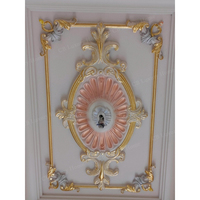 Moulures de plafond rococo exquises, sculpture 3D pour hôtel, salle de banquet, décoration de plafond romantique, garniture décorative pour la maison