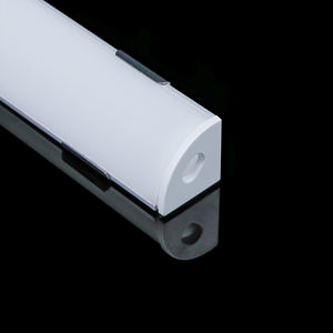 Profilo in alluminio a led ad angolo di <span class=keywords><strong>90</strong></span> gradi di alta qualità con coperchio diffusore per luce di striscia - Product Image 5