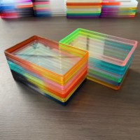Plaque arrière transparente en acrylique PSA Slab Guard, cadre de protection en TPU dégradé pour boîte de rangement de cartes de collection