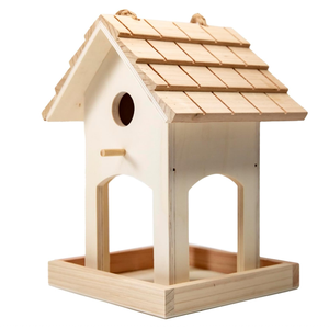 Handmade hiện đại rắn GỖ CHIM nhà tự nhiên hoang dã Bird Feeder cho vườn trang trí nội thất DIY ngoài trời bền vững ráp <span class=keywords><strong>hamster</strong></span> - Product Image 4