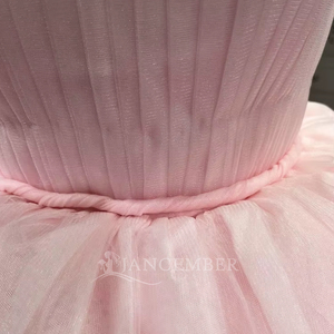 Robe De Quinceanera asymétrique à couches Vestidos De Xv Anos Rosa Rose Robe De Quince Anos Lsmu139 - Product Image 4