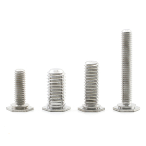 10pcs/<b>bag</b> 304 Stainless Steel Grade A2-70 Hexagon Flat Head Press Plate Riveting Screws M3 M4 M5 M6 Self-clinching <b>Studs</b> - Product Image 5