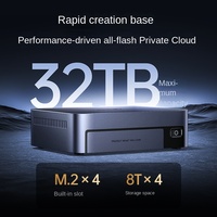 Serveur de stockage NAS Ugeen Private Cloud DXP480T Plus Full Flash M.2 à quatre disques avec sauvegarde IA, port 10 Gigabit et synchronisation mobile