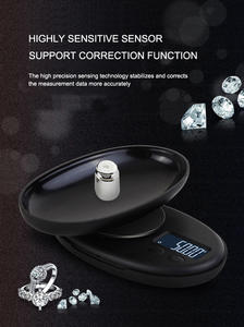 लोकप्रिय शैली पोर्टेबल इलेक्ट्रॉनिक स्केल गोल्ड ग्राम संतुलन वजन पैमाने काले मिनी उच्च परिशुद्धता स्केल - Product Image 5