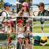 Gorra de Béisbol Bordada de 6 Paneles con Etiqueta de Marca Personalizada de Alta Calidad al por Mayor, Ajustable para Exteriores