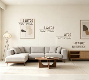 Azulejos de Porcelana de Mármol de Cuerpo Completo con Acabado Aterciopelado Antideslizantes de Guangdong Foshan, 750x1500mm, para Interiores Suaves de <span class=keywords><strong>Restaurantes</strong></span> y Baños - Product Image 2