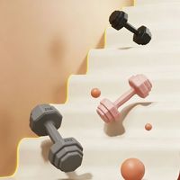 Nouveaux haltères octogonaux en béton à têtes arrondies pour la musculation, la gym, le fitness à domicile, l'entraînement des muscles des bras, le yoga et l'équipement d'exercice