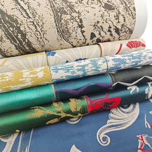 Khách sạn sang trọng màu be Jacquard thổ cẩm 15% <span class=keywords><strong>Cotton</strong></span> 20% Viscose 65% polyester màn chống cháy bọc cửa sổ Rèm cửa - Product Image 4