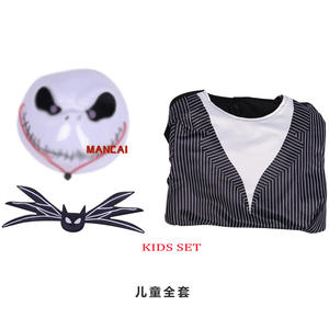 Animation <strong>Jack</strong> Skellington Sally Cosplay Costume Dress Full Set Halloween Carnival Roleplay Steampunk <strong>Clothes</strong> for Adult Children - Product Image 4