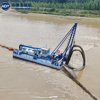 Petit dragueur à aspiration par jet pour la production de sable de rivière et le nettoyage des étangs – Projet Afrique