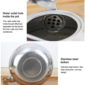 Venta caliente de oro duradero cafetera teteras árabes 201 hervidor de agua de acero inoxidable con filtro de té - Product Image 2