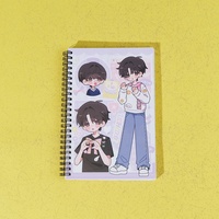 Impression de boîte personnalisée mignonne A7 A6 A5 journaux scolaires Journal papier couverture souple spirale rose cahier impression avec bobine