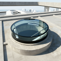 Dôme de toit coulissant magnétique en alliage d'aluminium 6063-T5, en acier inoxydable de première qualité, style postmoderne, avec isolation thermique en fibre de verre