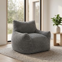 Canapé paresseux en velours capitonné, design moderne et minimaliste, compressé sous vide, livré en boîte, idéal pour salon et zone de détente - Vente chaude