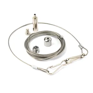 Sistema de suspensión de techo ajustable Kit de cuerda de alambre Pinza de cable para sistema colgante