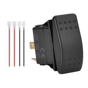 Interrupteur à bascule étanche pour moteur à courant continu, inverseur de polarité, momentané (ON) OFF (ON), 3 positions, DPDT, 12V 20A, pour voiture, bateau, robots - Product Image 1